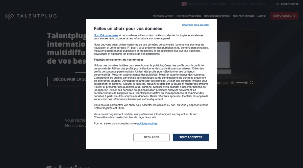 Interface Talentplug : image, ergonomie, alternatives