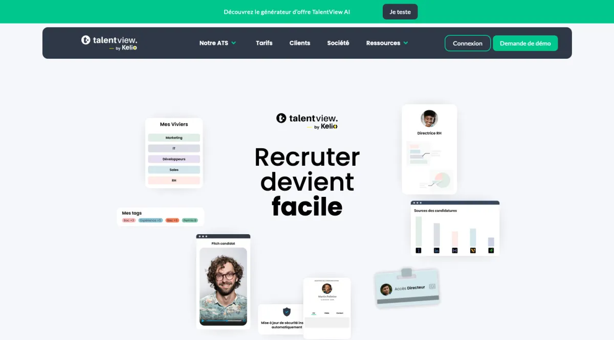 Interface Talentview : image, ergonomie, alternatives Interface Talentview : image, ergonomie, alternatives