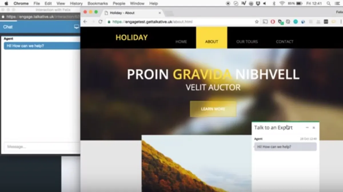 Interface Talkative: image, ergonomie, alternatives