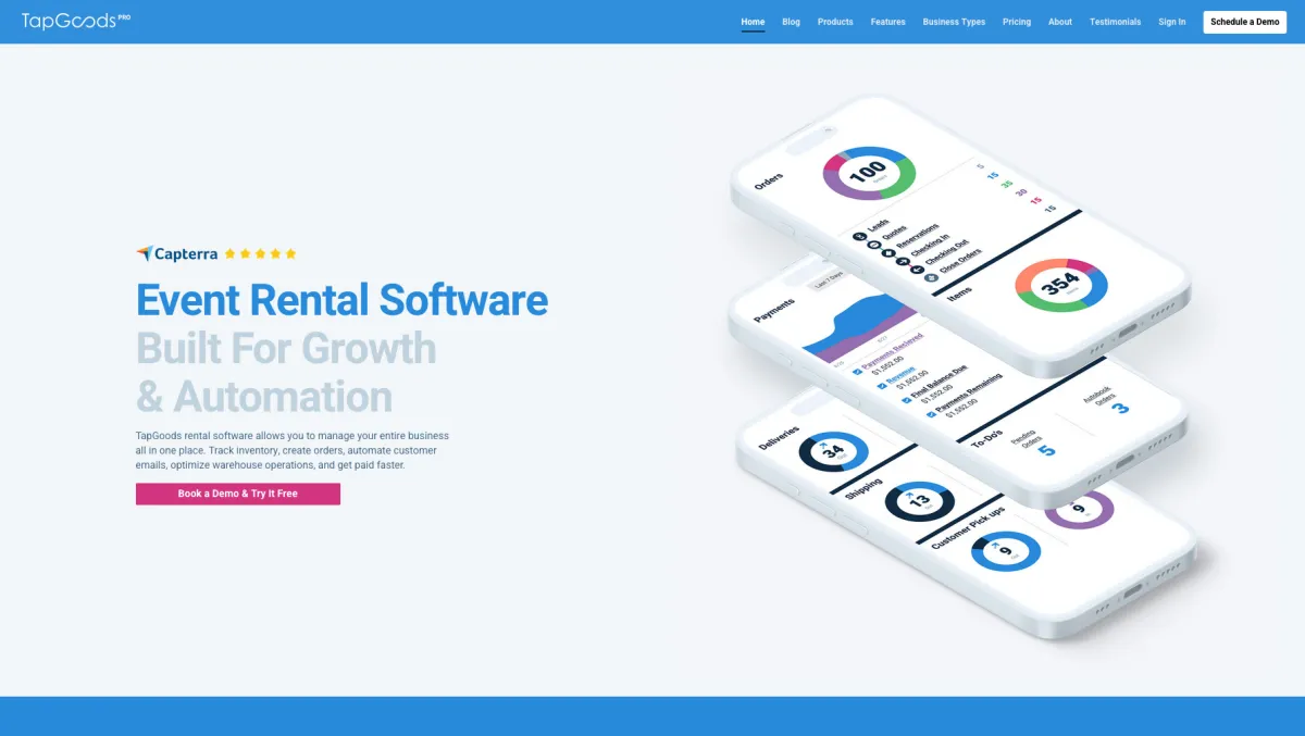 Interface TapGoods PRO : fonctionnalités, prix, alternatives