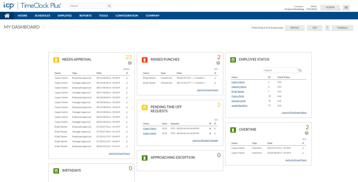 Interface TCP TimeClock Plus: image, ergonomie, alternatives Interface TCP TimeClock Plus: image, ergonomie, alternatives
