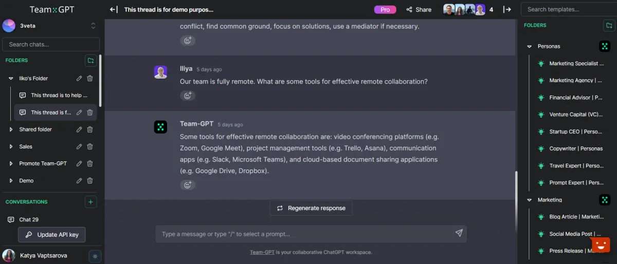 Team-GPT: avis sur le logiciel collaboratif: fonctionnalités, avantages, inconvénients et tarifs