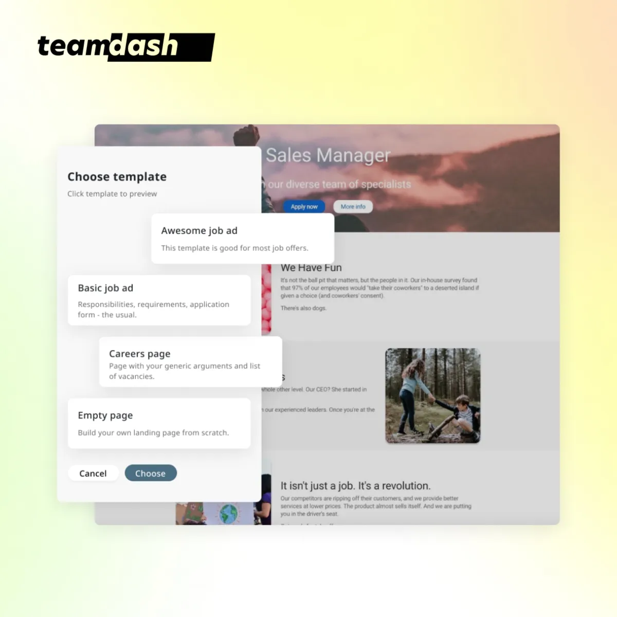 Interface Teamdash: image, ergonomie, alternatives Interface Teamdash: image, ergonomie, alternatives