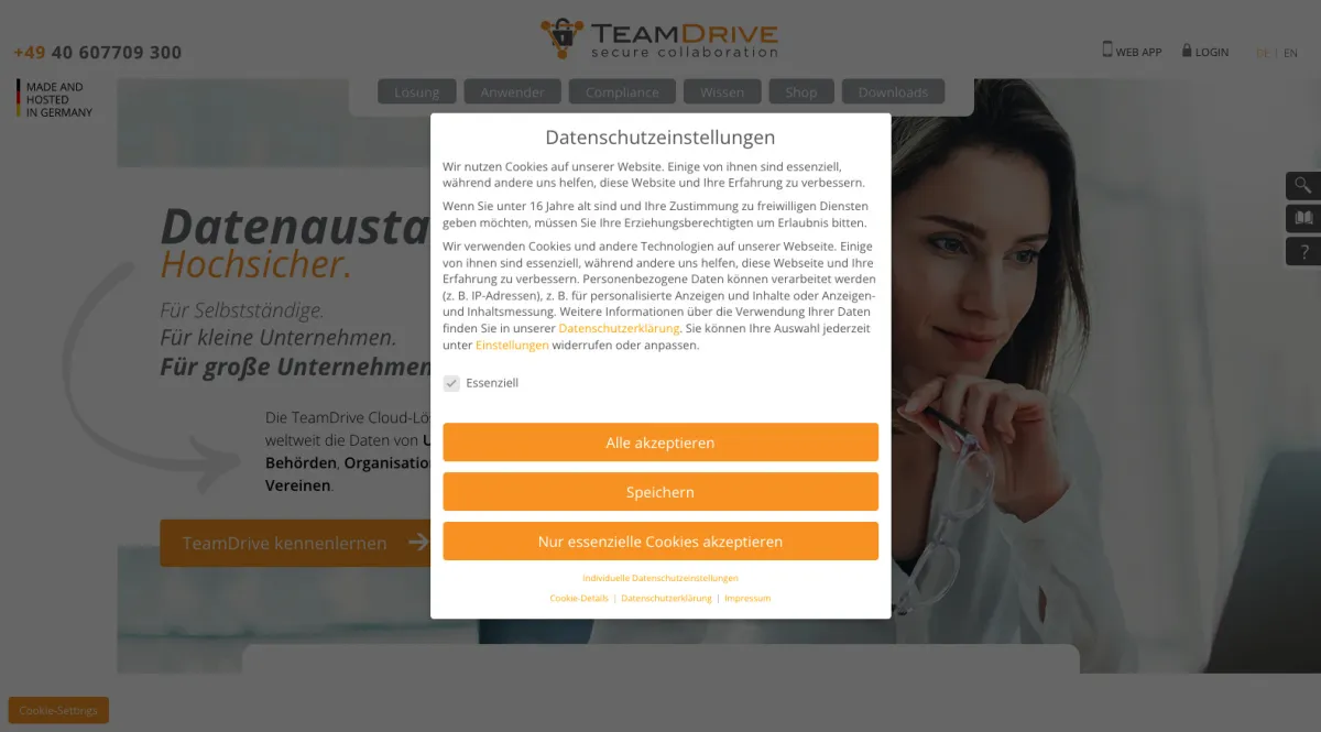 Interface TeamDrive : fonctionnalités, prix, alternatives