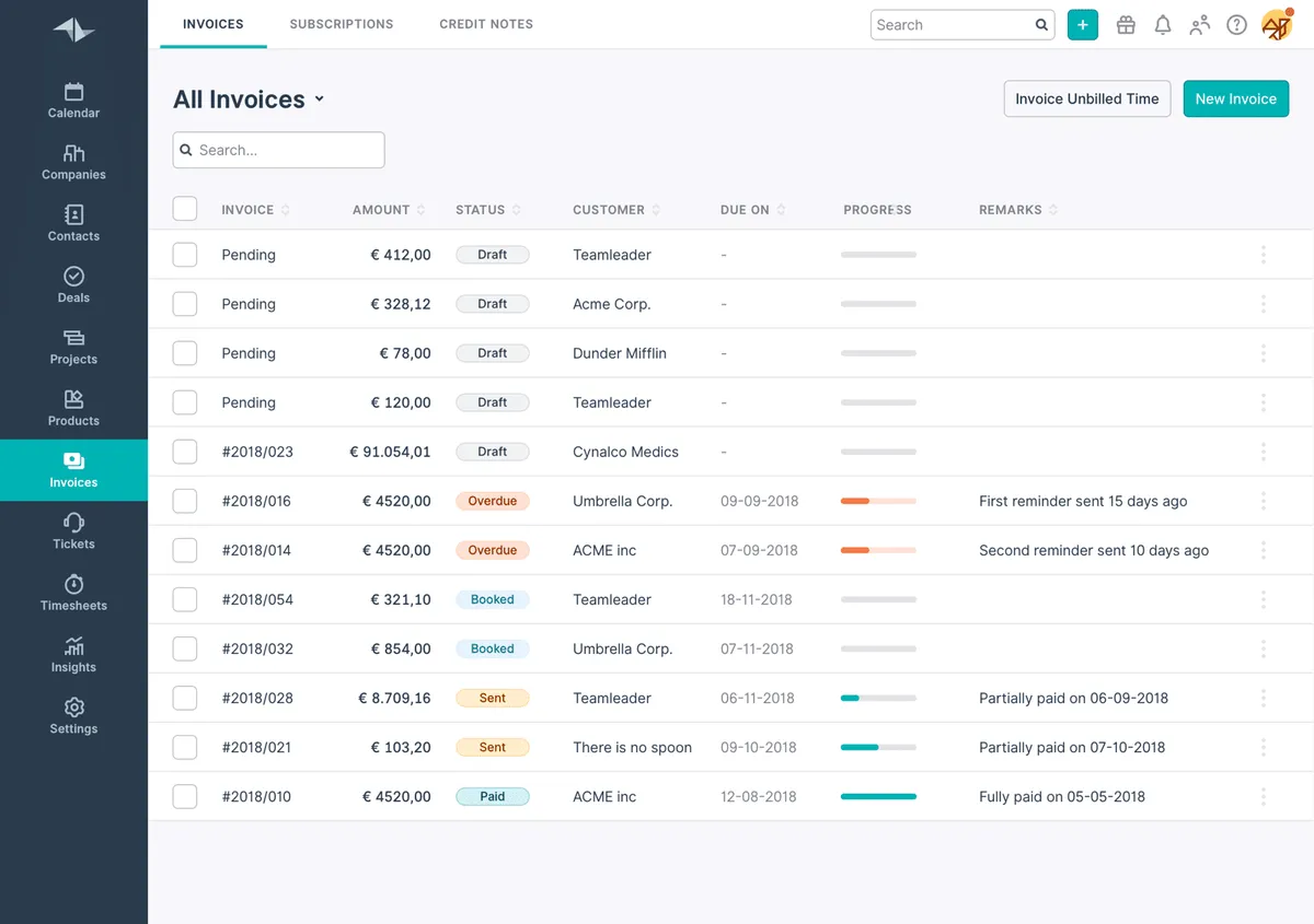 Teamleader: avis sur le logiciel CRM: fonctionnalités, avantages, inconvénients et tarifs