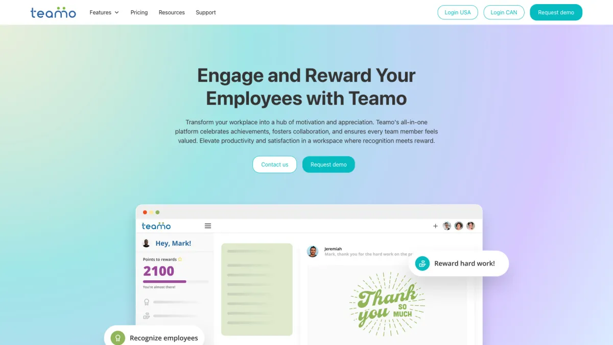 Interface Teamo : fonctionnalités, prix, alternatives