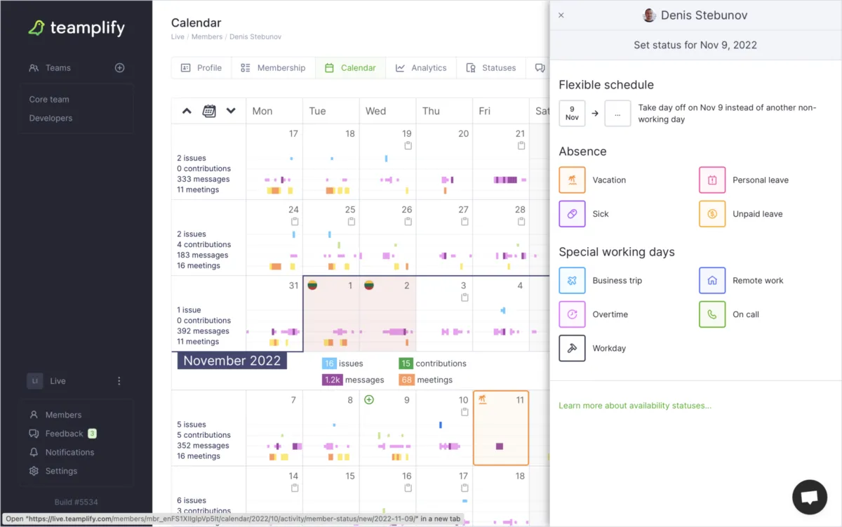 Interface Teamplify: image, ergonomie, alternatives