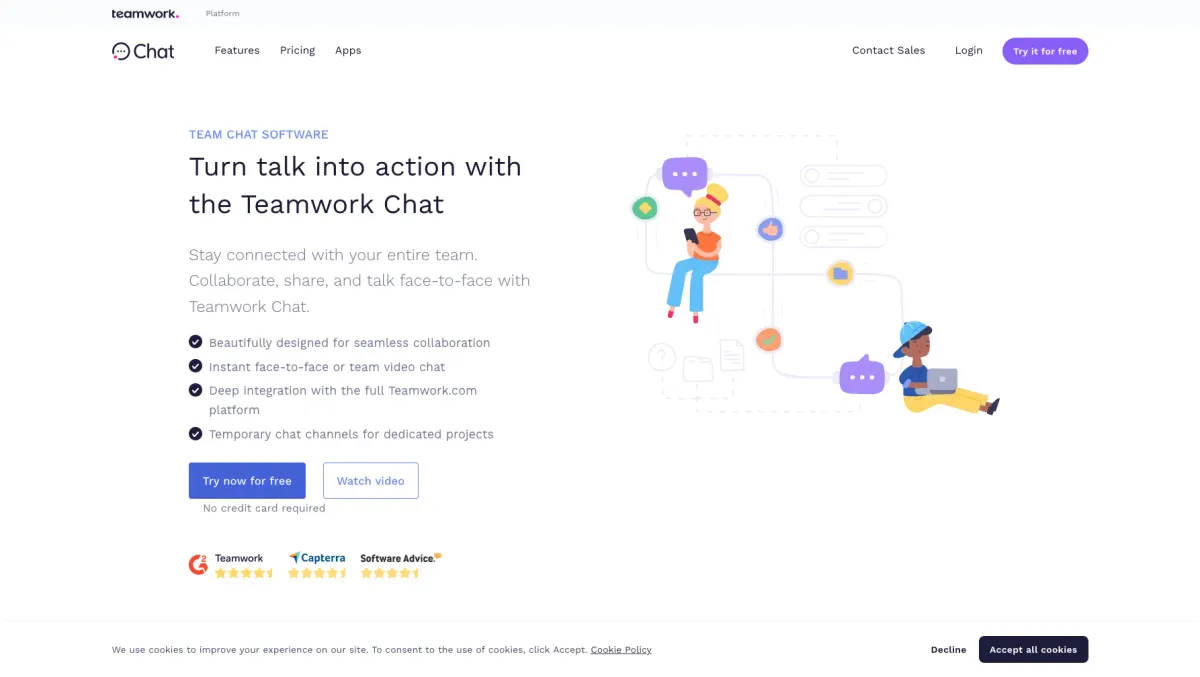 Interface Teamwork Chat : image, ergonomie, alternatives