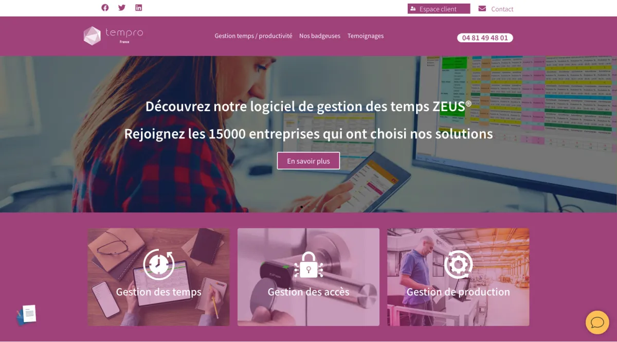 Interface tempro FRANCE : fonctionnalités, prix, alternatives