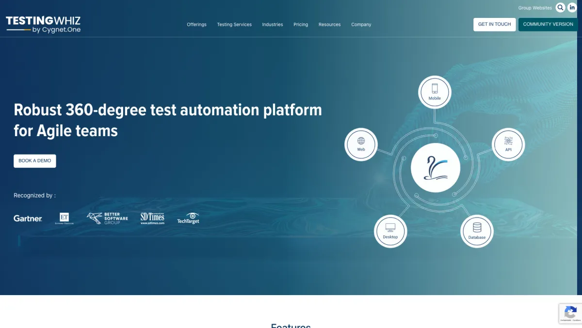 Interface TestingWhiz Soft : fonctionnalités, prix, alternatives