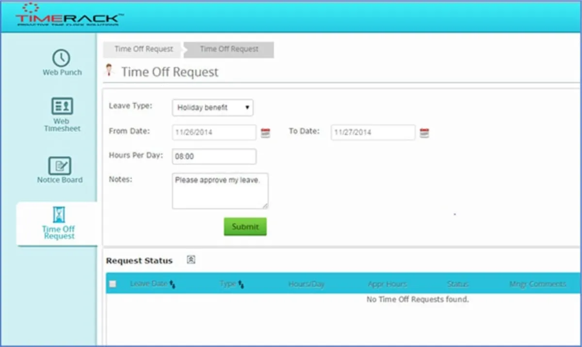 Interface Time Rack: fonctionnalités, prix, alternatives