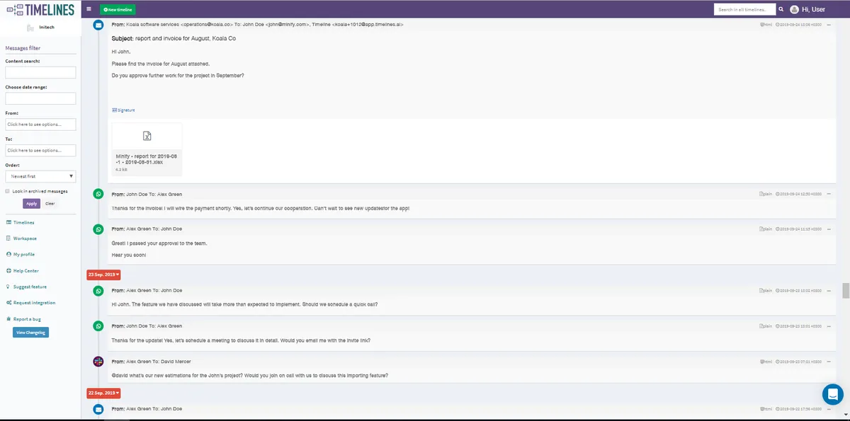 Notre avis sur TimelinesAI : un logiciel CCM (gestion des communications client) à découvrir