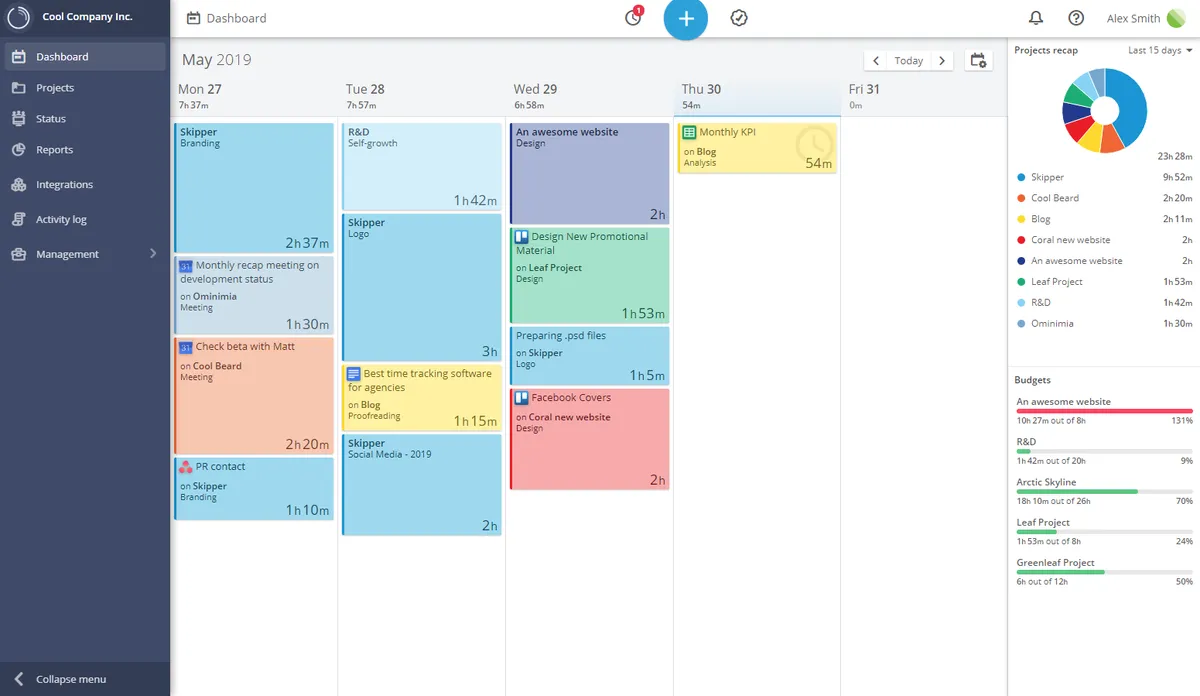 Notre avis sur Timeneye : un logiciel de gestion des temps et activités (GTA: time tracking / pointage / badgeuse) à découvrir
