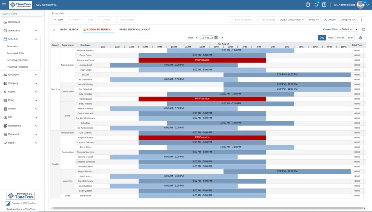 Notre avis sur TimeTrex : un logiciel de gestion des temps et activités (GTA: time tracking / pointage / badgeuse) à découvrir