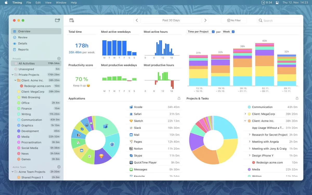 Notre avis sur TimingApp : un logiciel de gestion des temps et activités (GTA: time tracking / pointage / badgeuse) à découvrir