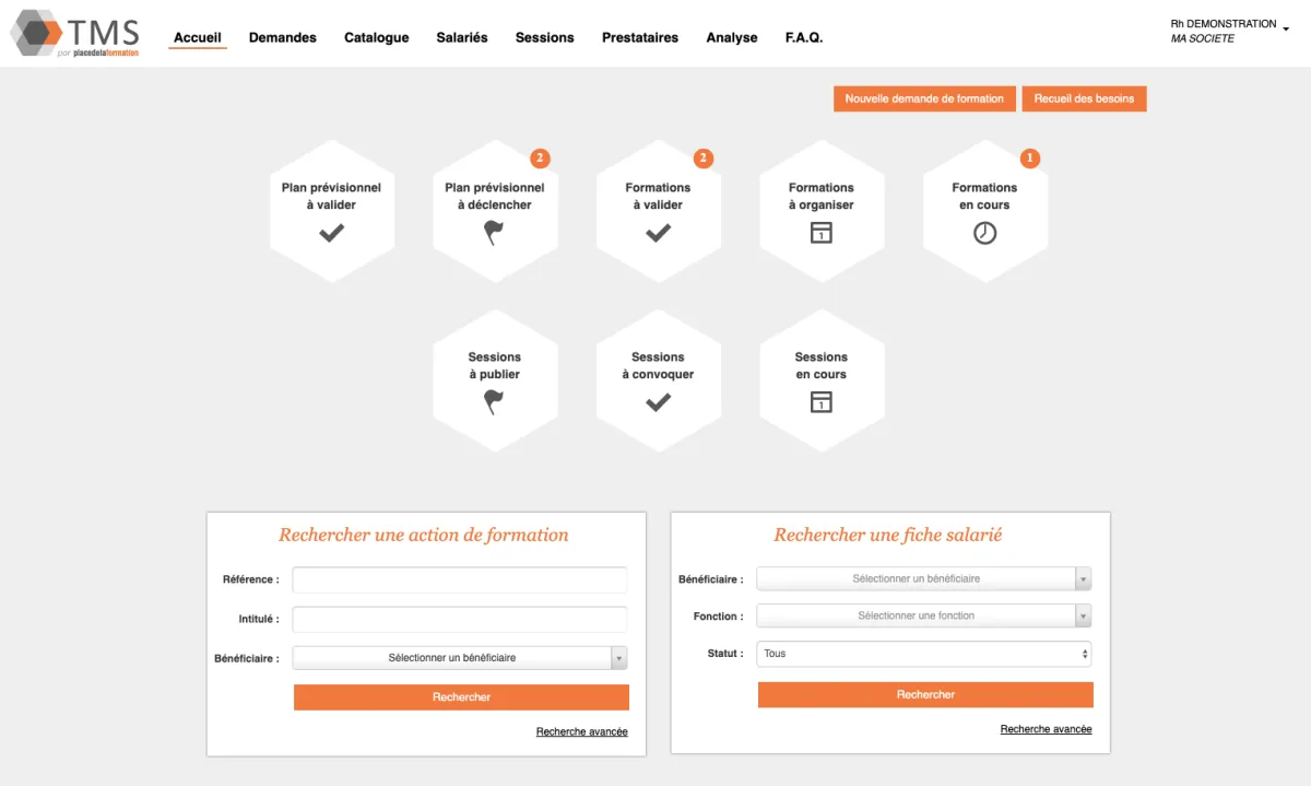 TMS Place de la Formation: avis sur le logiciel de formation: fonctionnalités, avantages, inconvénients et tarifs