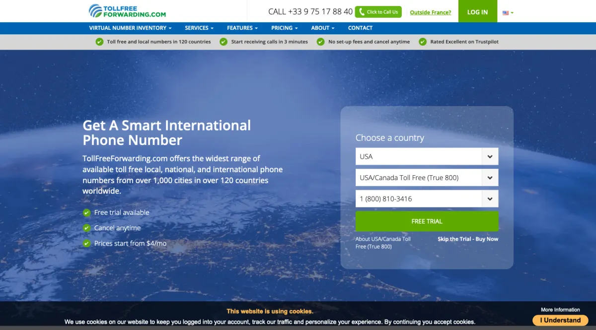 Interface TollFreeForwarding : image, ergonomie, alternatives Interface TollFreeForwarding : image, ergonomie, alternatives