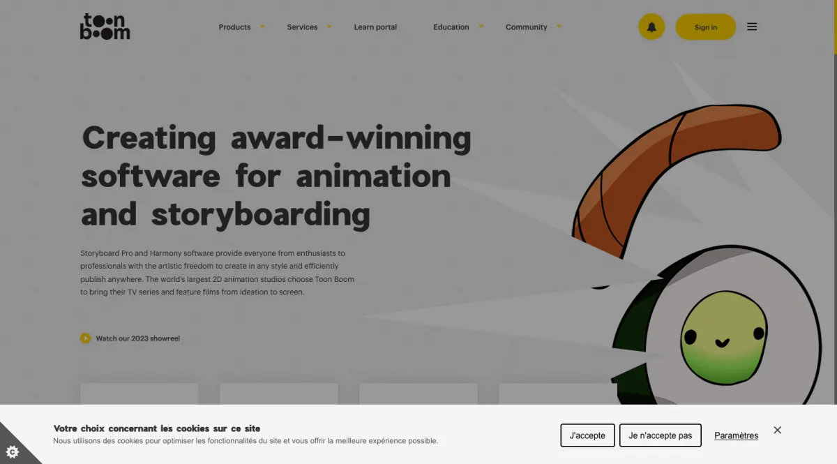 Interface Toon Boom Harmony : fonctionnalités, prix, alternatives