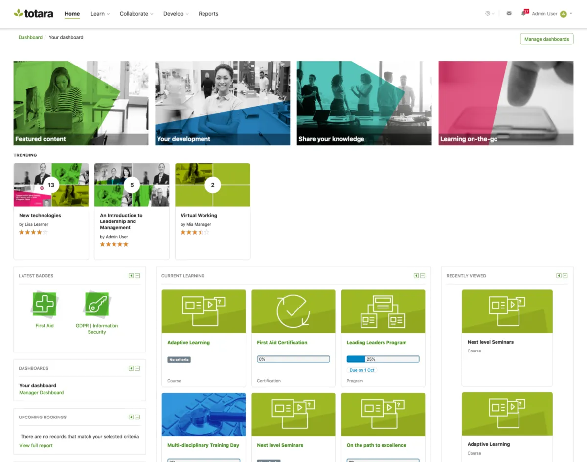 Notre avis sur Totara LMS : un logiciel LMS (learning management system) à découvrir