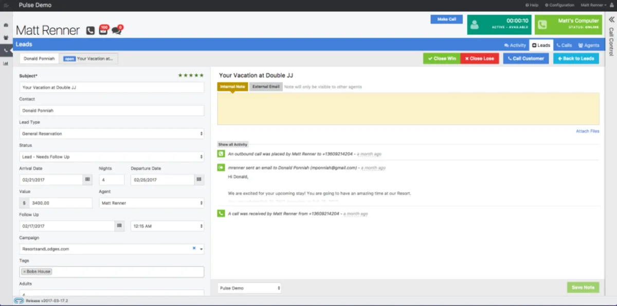 Interface TRACK CRM: image, ergonomie, alternatives