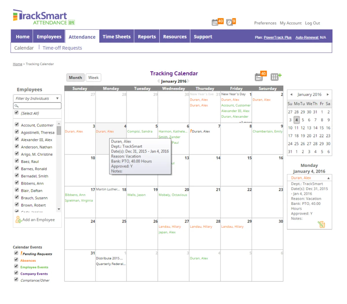 Notre avis sur Tracksmart Time Attendance : un logiciel de gestion des temps et activités (GTA: time tracking / pointage / badgeuse) à découvrir