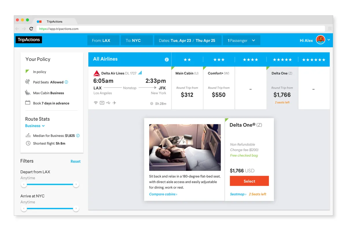 Notre avis sur TripActions : un logiciel de gestion hôtelière (PMS: property management system) à découvrir