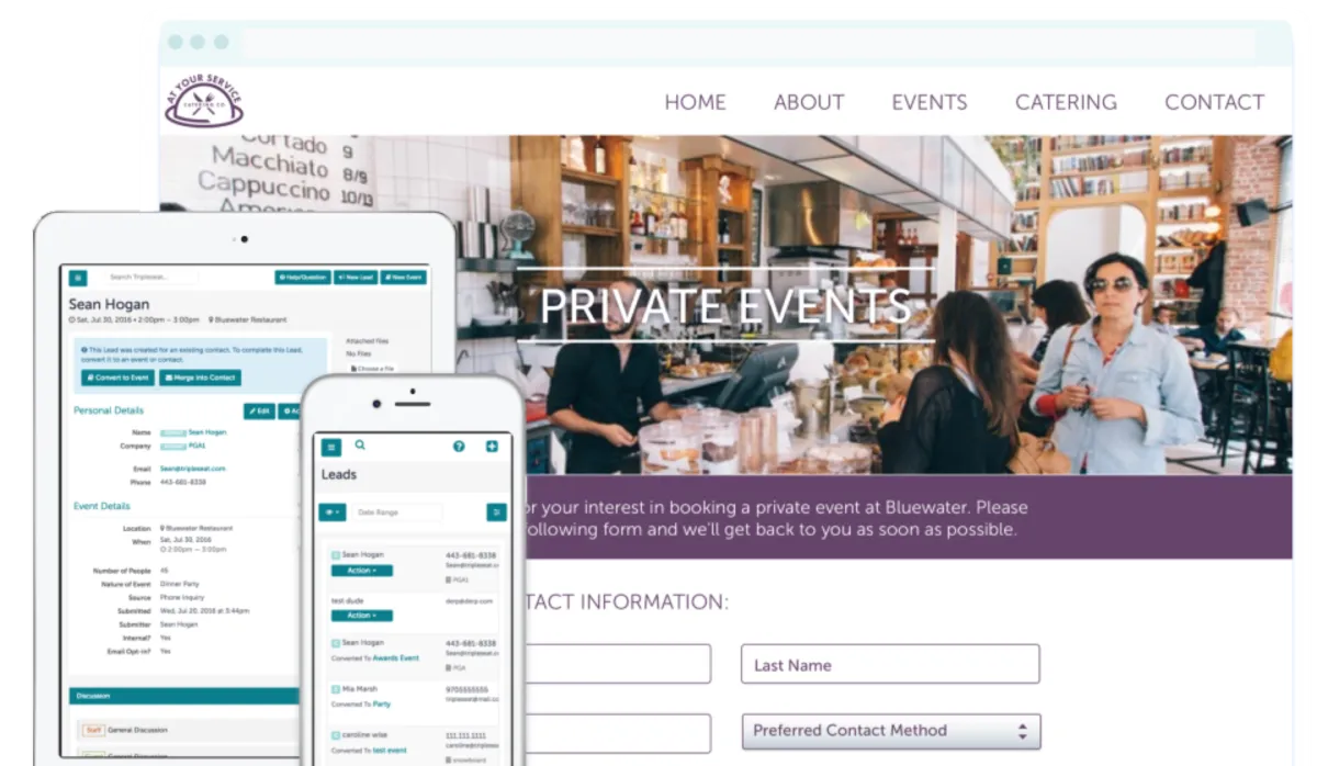 Interface Tripleseat: fonctionnalités, prix, alternatives