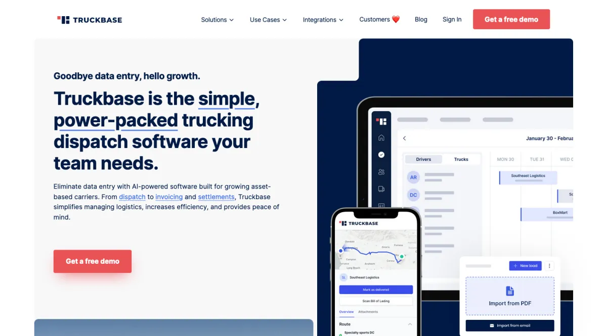 Interface Truckbase : fonctionnalités, prix, alternatives Interface Truckbase : fonctionnalités, prix, alternatives