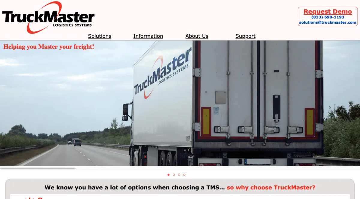 Interface TruckMaster : image, ergonomie, alternatives