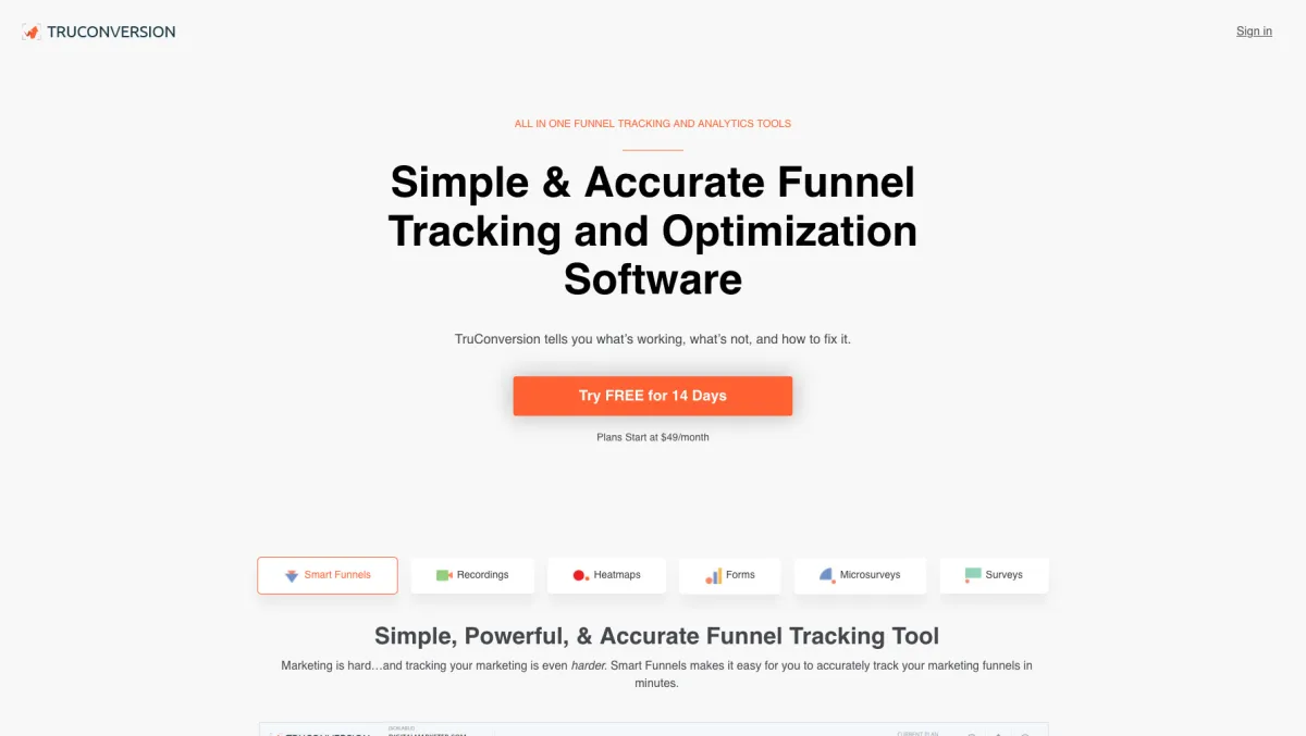 Notre avis sur TruConversion : un logiciel web analytics (analyse web / performance / trafic) à découvrir