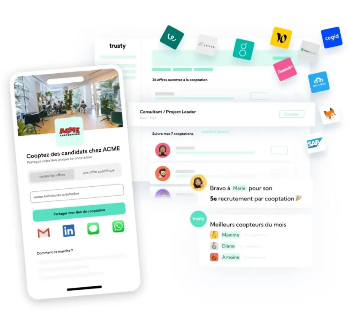 Trusty: avis sur le logiciel de recrutement: fonctionnalités, avantages, inconvénients et tarifs
