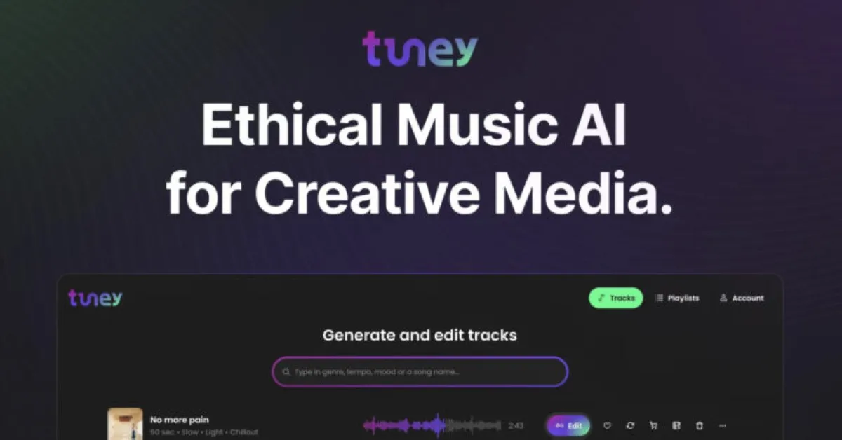 Notre avis sur Tuney : un générateur de musique par IA (intelligence artificielle) à découvrir Notre avis sur Tuney : un générateur de musique par IA (intelligence artificielle) à découvrir