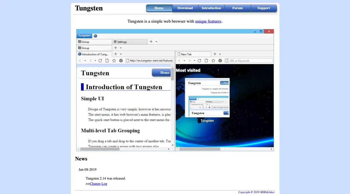 Interface Tungsten Network : image, ergonomie, alternatives