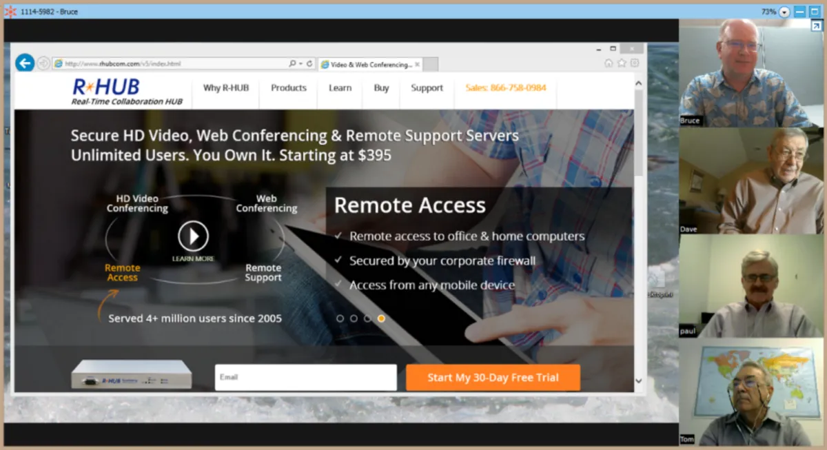 Interface TurboMeeting: image, ergonomie, alternatives