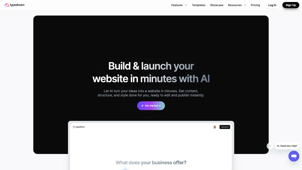 Interface Typedream : image, ergonomie, alternatives