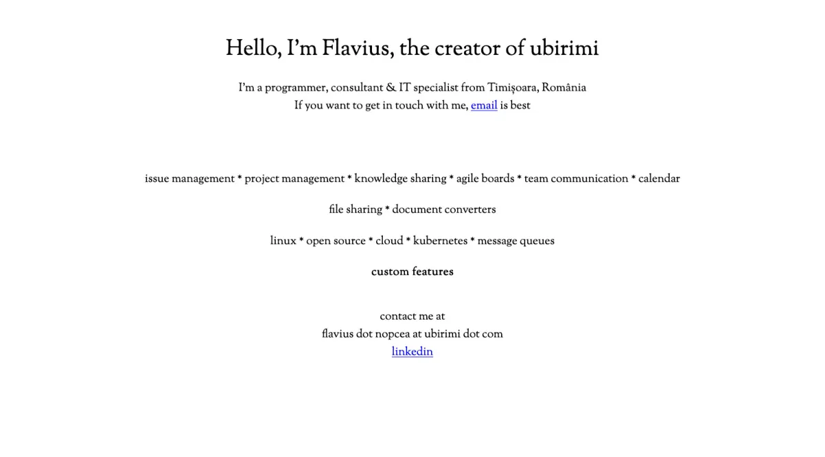 Interface Ubirimi : image, ergonomie, alternatives Interface Ubirimi : image, ergonomie, alternatives