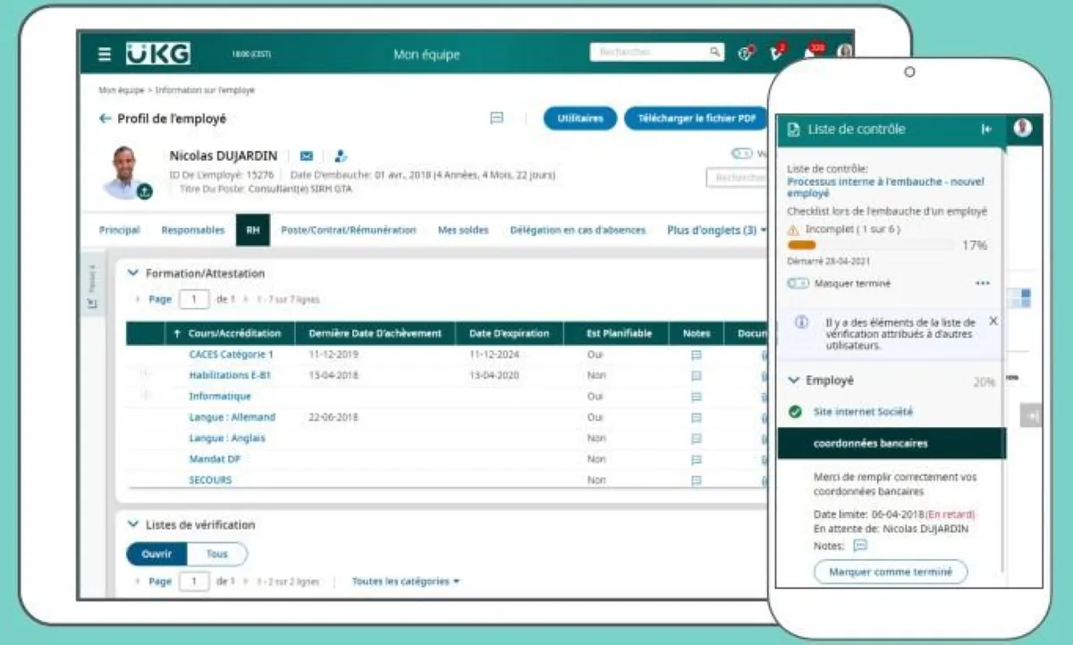 UKG People Operations: avis sur le logiciel de gestion des temps et activités (GTA: time tracking / pointage / badgeuse): fonctionnalités, avantages, inconvénients et tarifs