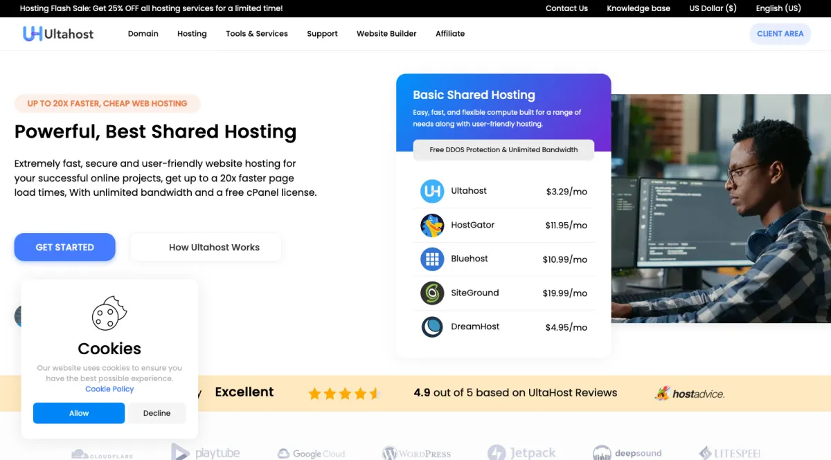 Interface UltaHost : image, ergonomie, alternatives