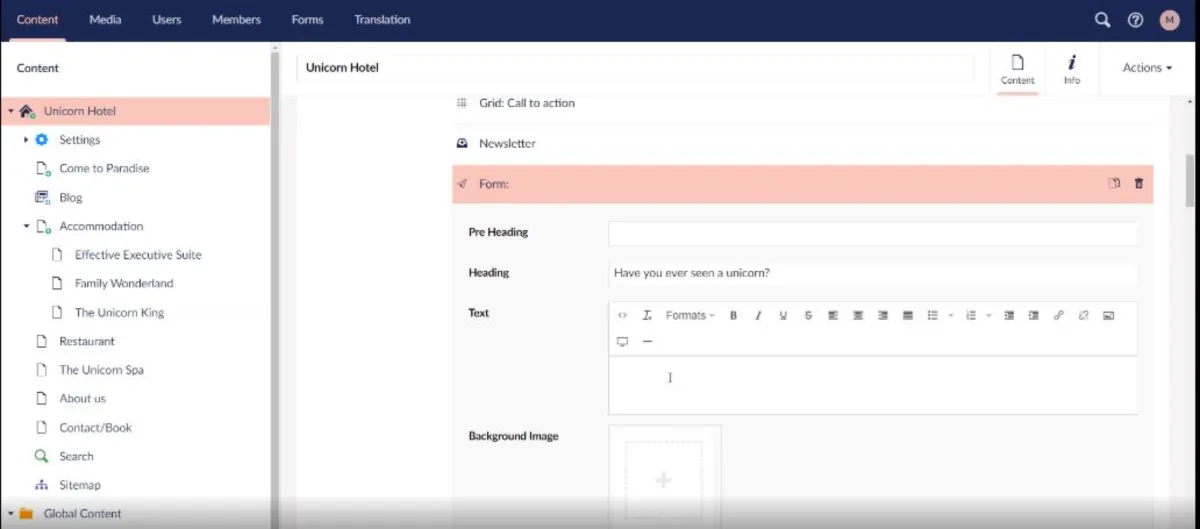 Interface Umbraco: image, ergonomie, alternatives Interface Umbraco: image, ergonomie, alternatives
