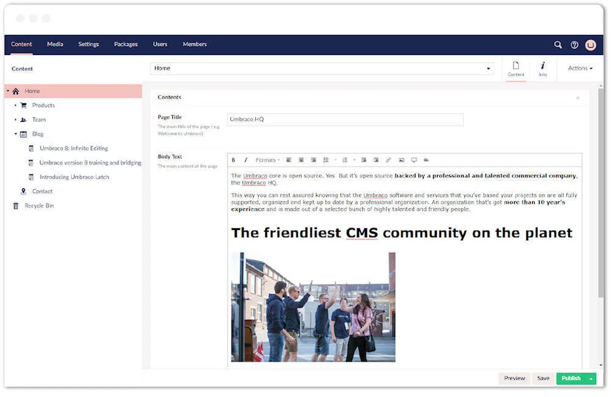 Umbraco: avis sur le logiciel de gestion de contenu web: fonctionnalités, avantages, inconvénients et tarifs Umbraco: avis sur le logiciel de gestion de contenu web: fonctionnalités, avantages, inconvénients et tarifs