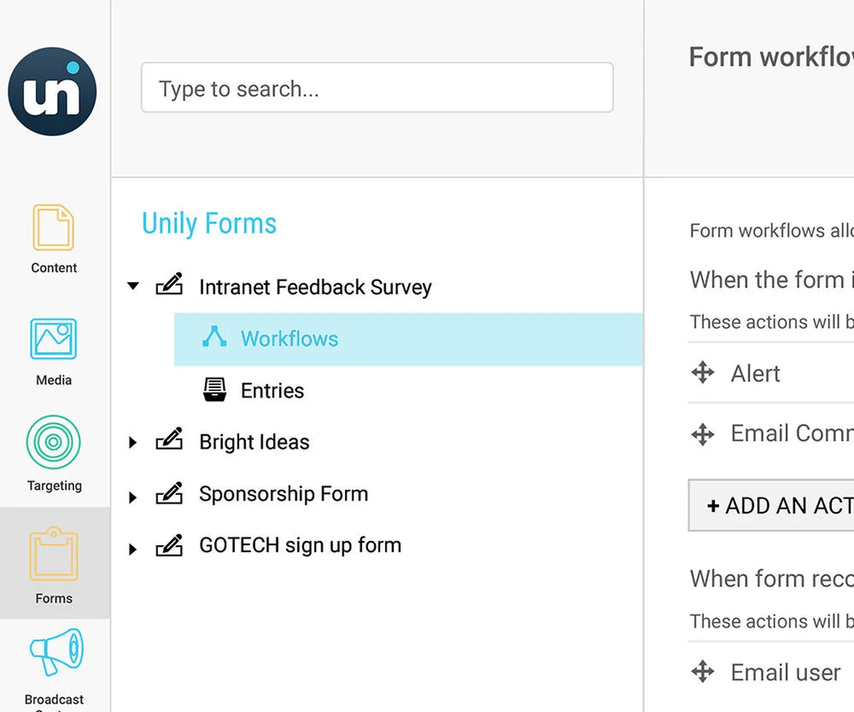 Interface Unily: image, ergonomie, alternatives Interface Unily: image, ergonomie, alternatives