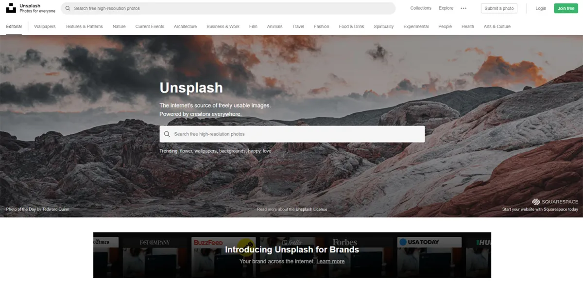 Notre avis sur Unsplash : une banque d'images (stock photo) à découvrir