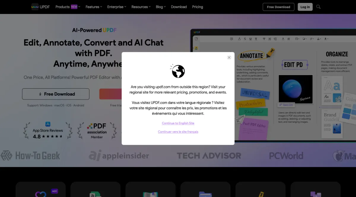 Interface UPDF : image, ergonomie, alternatives Interface UPDF : image, ergonomie, alternatives