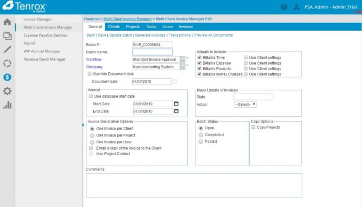 Notre avis sur Upland PSA : un logiciel PSA (professional services automation) à découvrir