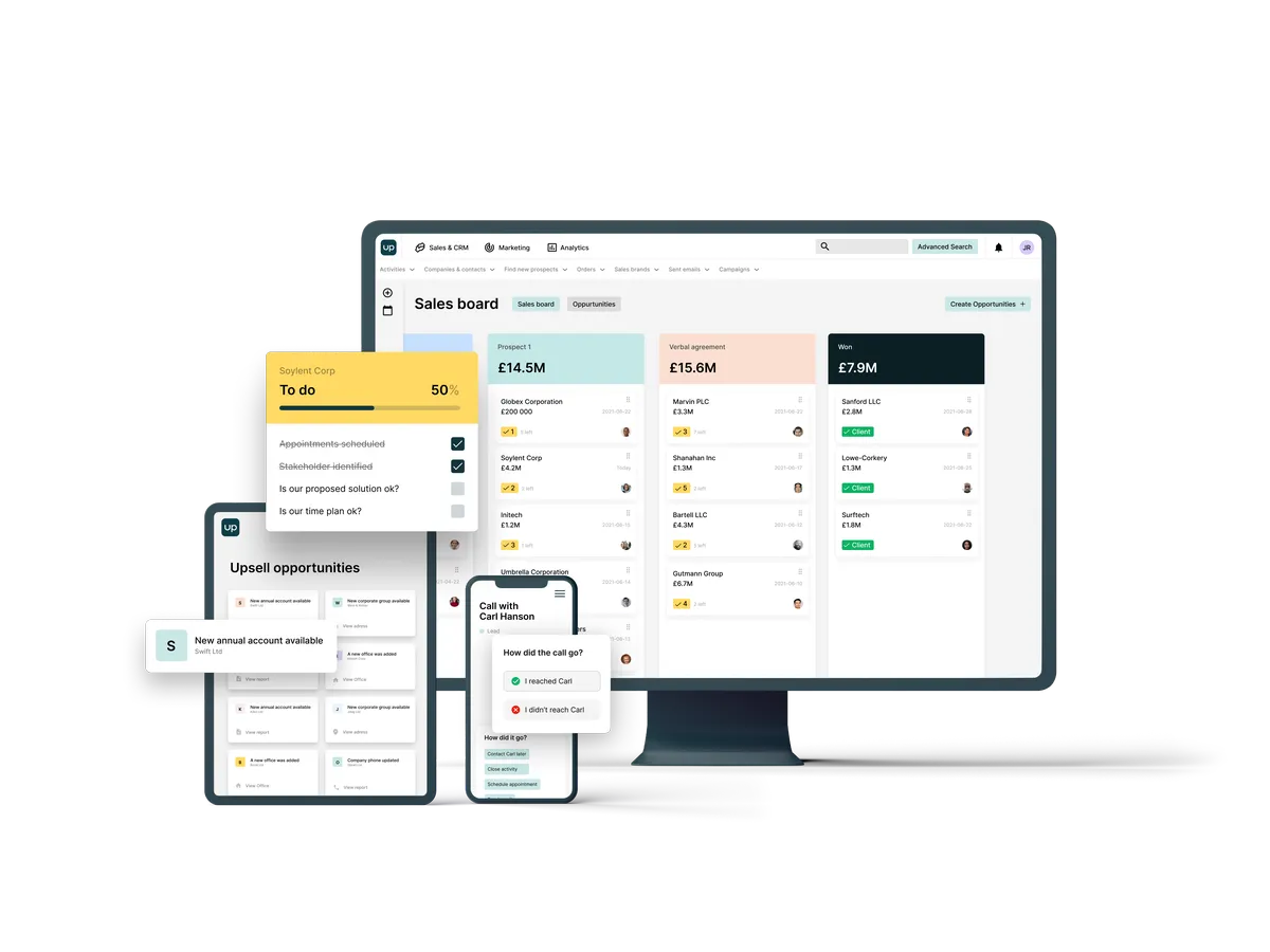 Upsales: avis sur le logiciel CRM: fonctionnalités, avantages, inconvénients et tarifs