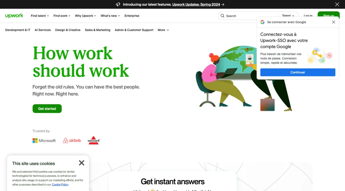 Interface Upwork : fonctionnalités, prix, alternatives Interface Upwork : fonctionnalités, prix, alternatives