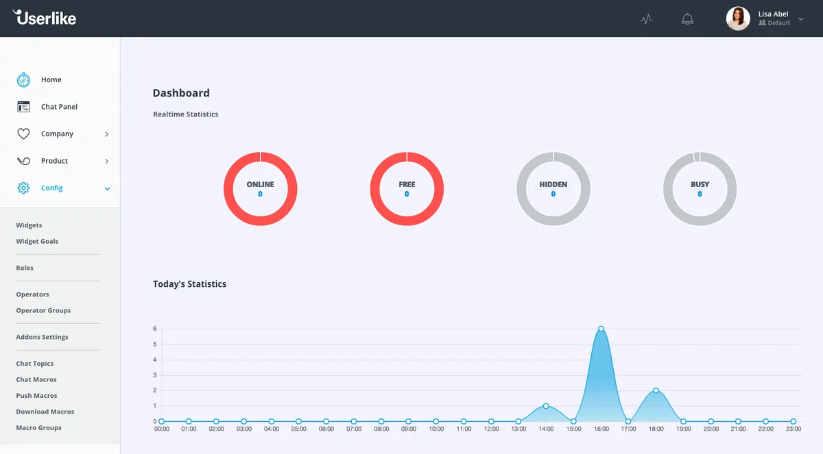 Userlike est un logiciel de service client populaire qui existe en version gratuite ou payante (à partir de 90 €) Userlike est un logiciel de service client populaire qui existe en version gratuite ou payante (à partir de 90 €)