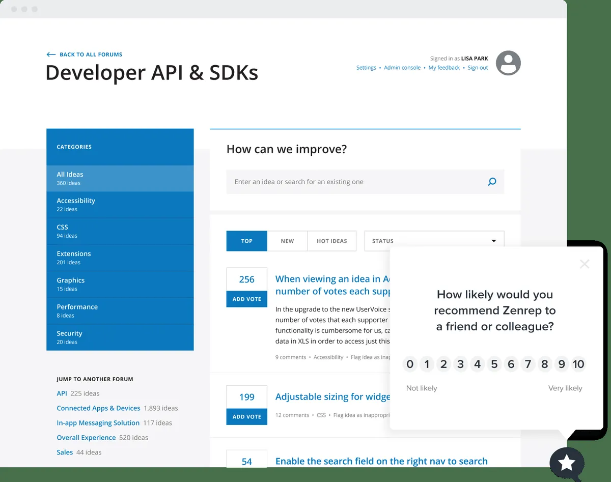 Notre avis sur Uservoice : un logiciel helpdesk (centre d'assistance / hot line) à découvrir