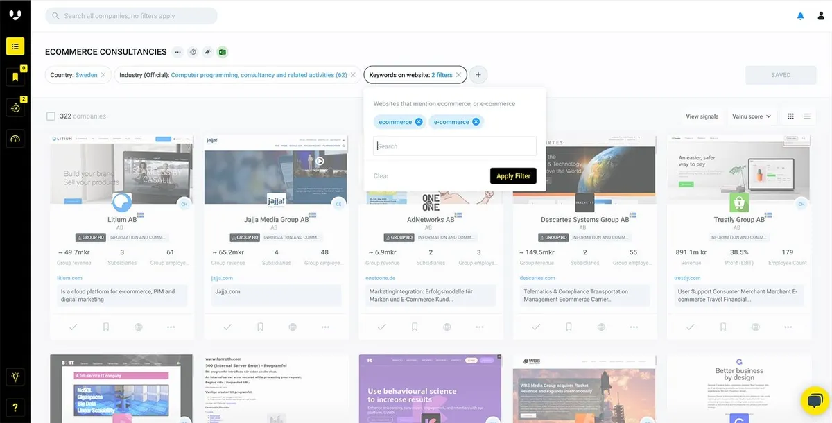 Interface Vainu: image, ergonomie, alternatives