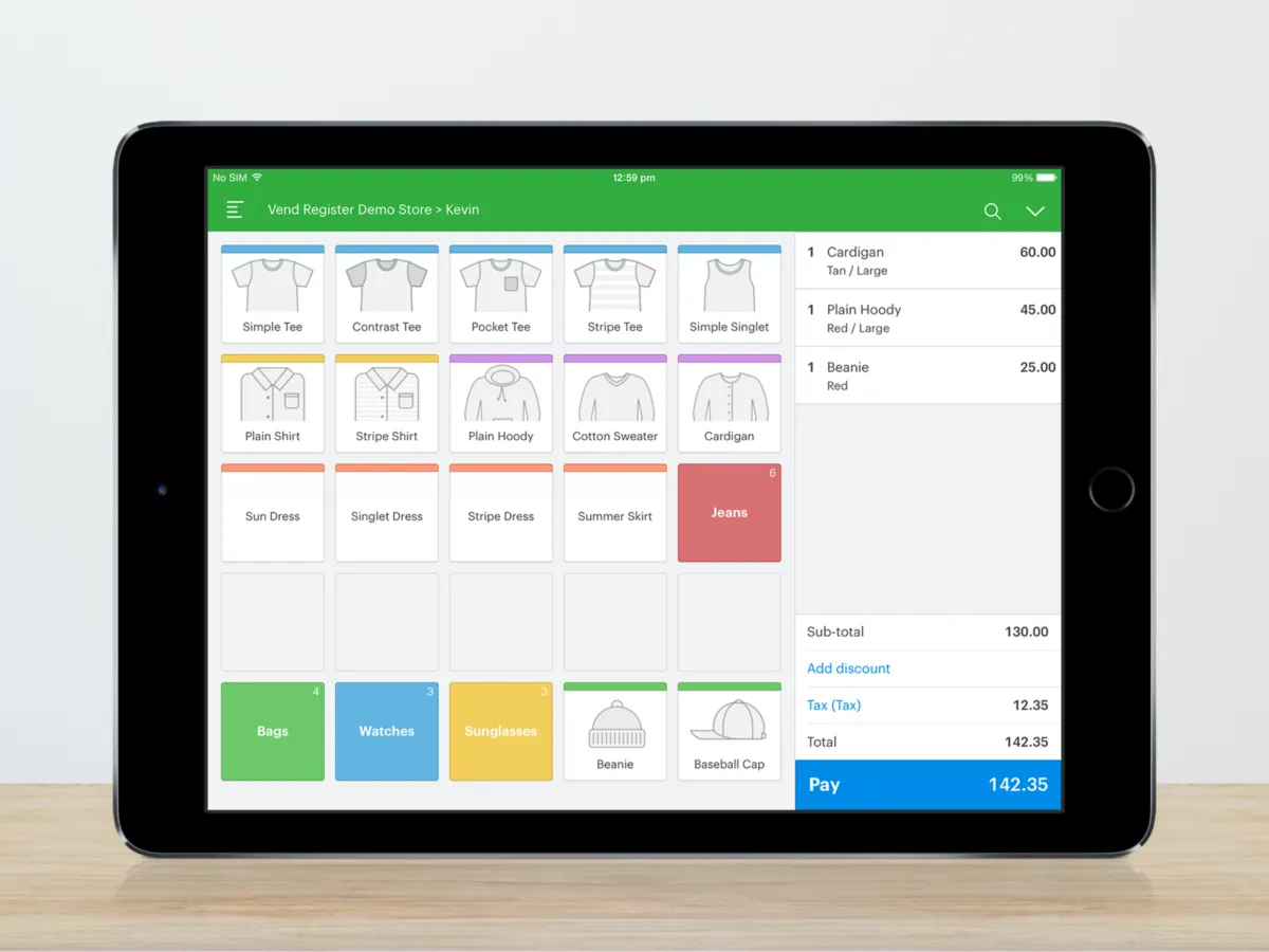 Interface VendHQ: image, ergonomie, alternatives